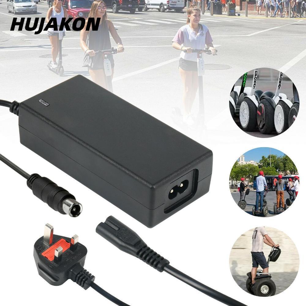 HUJAKON UK Plug Transformer Li-on แบตเตอรี่ไฟฟ้าจักรยานสายไฟอะแดปเตอร์สําหรับสําหรับ M365/ Es1 2 3 4