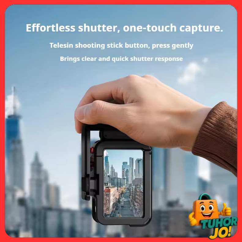 ปลอกแฮนด์ TELESIN สําหรับ DJI Action 3/4/5 Pro และกรงโลหะ TELESIN - S6-FMS-23-DJ