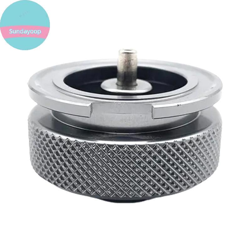 Sund 1 PCS กระบอกแบนสําหรับตลับหมึกแก๊สอะแดปเตอร์กลางแจ้ง Camping Butane กระบอกแก๊สไฟฉายอะแดปเตอร์ TH
