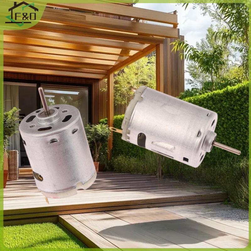F&O มอเตอร์ 1 ชิ้น 12V 365 385 แปรงคาร์บอนความเร็วสูง มอเตอร์ไฟฟ้า พัดลม DIY ไมโครมอเตอร์สําหรับเครื
