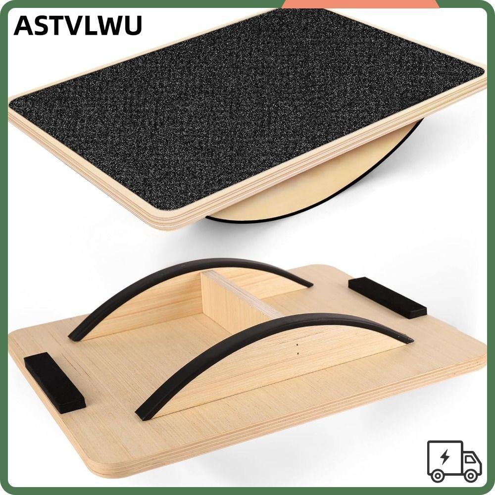 ASTVLWU Wobble Board, ไม้ Core Strength Training Balance Board, โต๊ะยืนอเนกประสงค์ BALANCE Training 