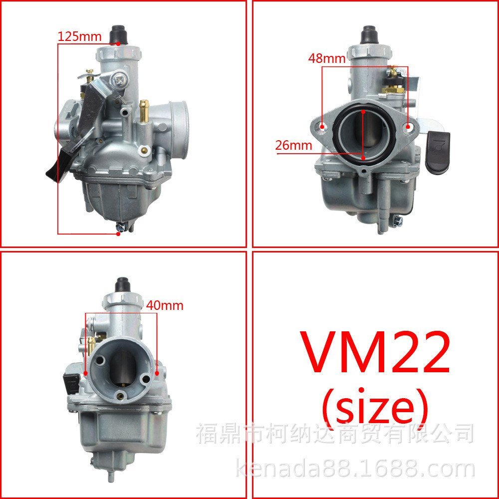 油化器สําหรับ 125 140 150CC Pit bike Carb Mikuni VM22 26mm摩托车