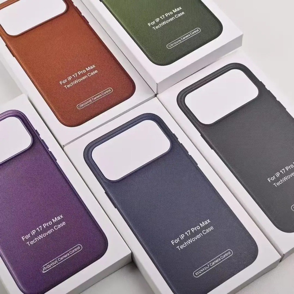 หรูหราN52 Magnetic Techทอเคสโทรศัพท์สําหรับiPhone 17 Pro Max 17Proด้านข้างในตัวกล้องTouch Aiปุ่มปลอกโลโก้สานกันกระแทกป้องกันลายนิ้วมือปกหลัง