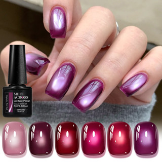 MEET ACROSS 7ml ฤดูหนาว โรสแมกนีติก เล็บแมวตา อัญมณีเทคเจอร์…