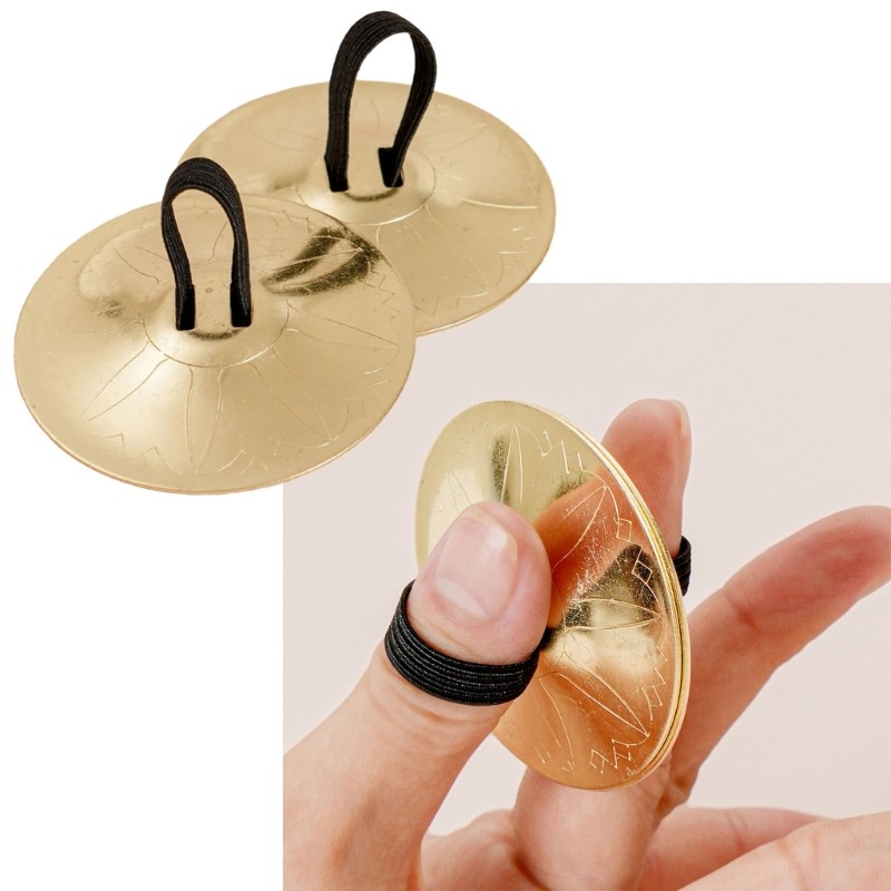 Musc 1 คู่ Cymbals Belly Dance Finger Cymbals เด็กเครื่องดนตรีของเล่น