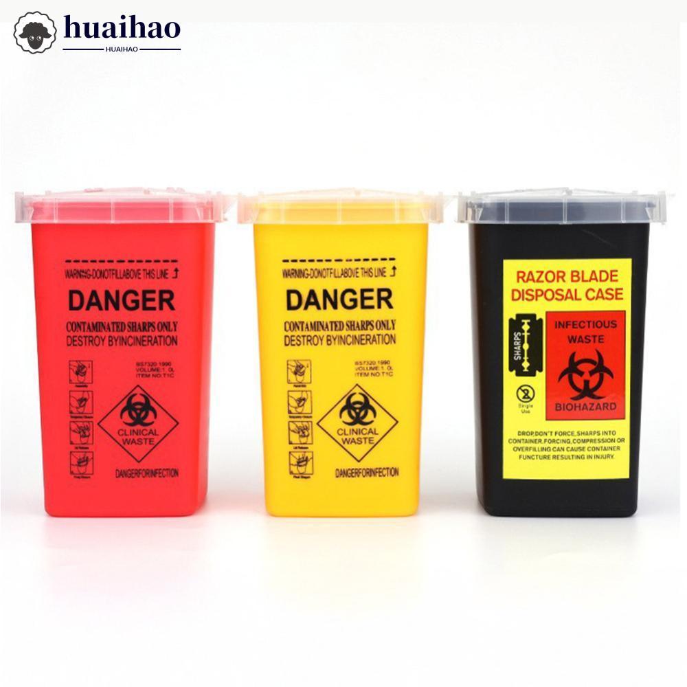 HUAIHAO Tattoo Bin Collector แบบพกพาขนาดกะทัดรัด Tattoo & Studio สําหรับ Tattoo Artists ความงามถังขย