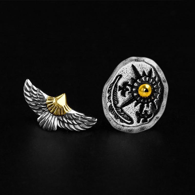 ต่างหูไม่สมมาตรสไตล์อินเดีย จากคอลเล็กชั่น Takahashi Goro Feather Eagle