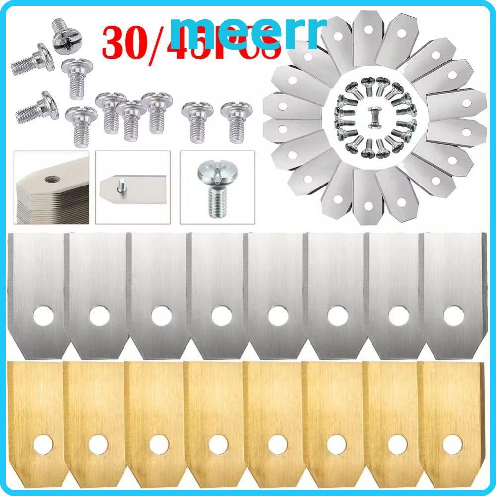 MEERR 30/45PCS Trimmer Blade, หญ้าเปลี่ยนสแตนเลสเครื่องตัดหญ้าชุดใบมีดตัด, 35*18*0.75 มม.อุปกรณ์ซ่อม