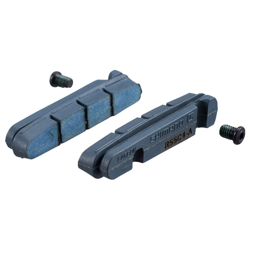 ชิมาโน (SHIMANO) ชิ้นส่วนซ่อม R55C4-A เบรกแบบคาร์ทริดจ์ (ยางบาง 1 มม.) & สกรูยึด (คู่ซ้ายขวา) สำหรับ