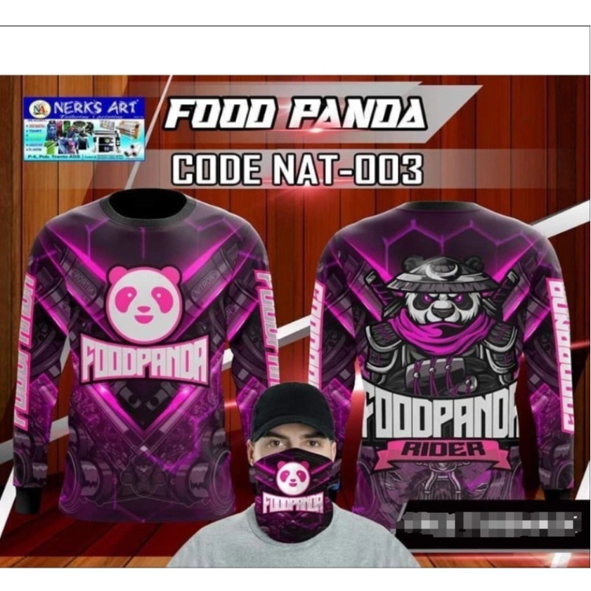2025 FoodPanda เสื้อยืดผู้ชายแขนยาวระเหิด FoodPanda Jersey พรีเมี่ยมเสื้อยืดขนาดใหญ่คุณภาพสูง 3D การ