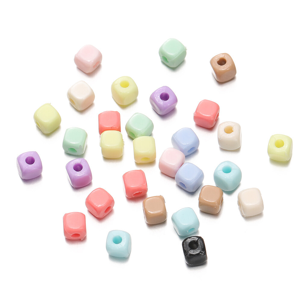 St.kunkka มาการอง4มิลลิเมตรอคลิลิค200ชิ้นลูกปัดร้อยสี่เหลี่ยมเล็กสายคล้องแว่นตาลูกปัดสามารถถูกใช้เครื่องประดับ DIY ได้ - รูปที่ 4