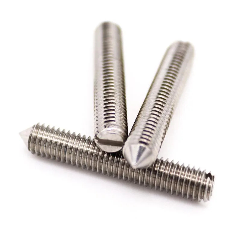 M1.6 M2 M2.5 M3 M4 M5 M6 M8 M10 GB71 DIN553 304 Stainless Steel Slotted Head Tapered End Headless Gr