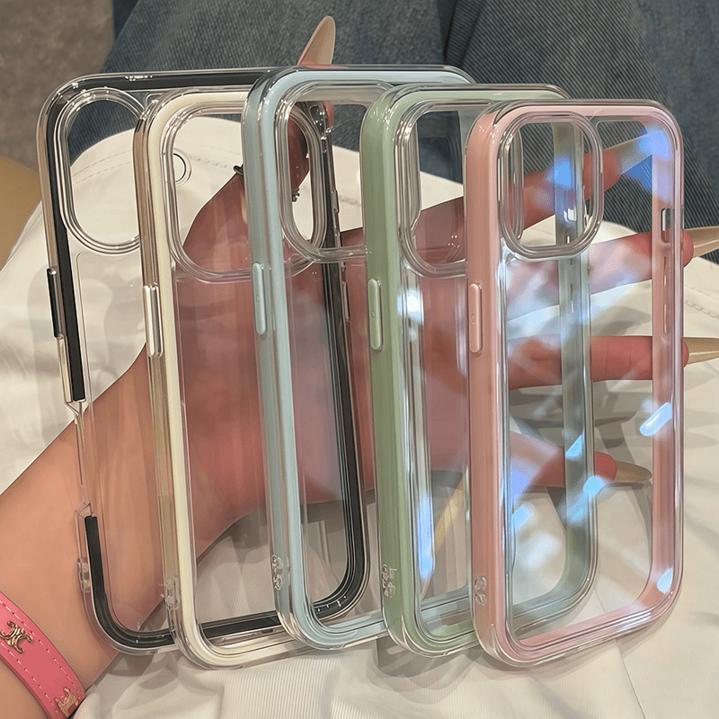 โปร่งใสหรูหราลูกอมเคสโทรศัพท์เข้ากันได้สําหรับ ไอโฟน 11 12 13 14 15 16 17 มือโปร สูงสุด บวกใสอากาศกันกระแทกกันชนปกหลังกรณีโทรศัพท์