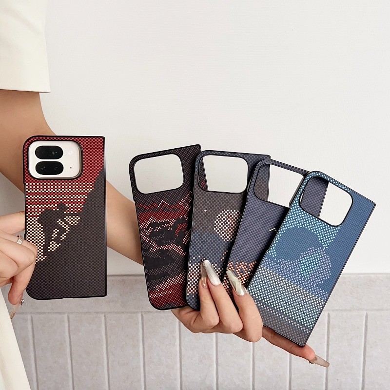 สําหรับ Google Pixel 10 Pro พับกรณีหรูหรา Kevlar ทาสี Flip ฝาครอบชาร์จไร้สายสําหรับ Google Pixel10 Pro พับ