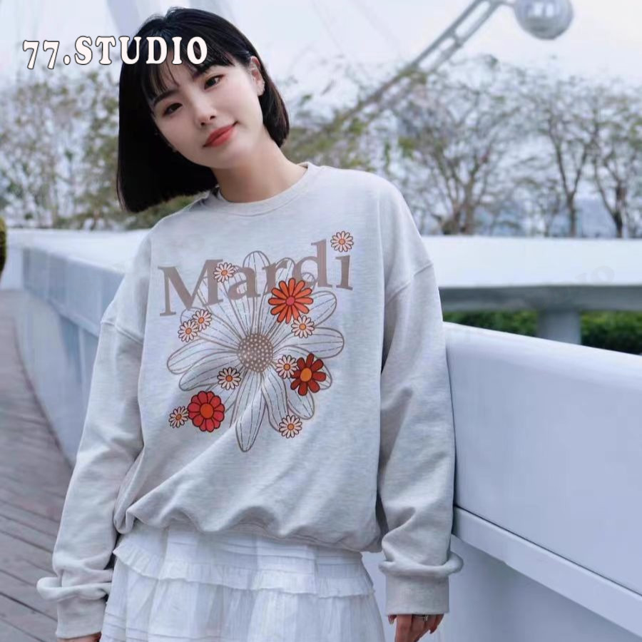 COD (กรุงเทพจัดส่งสินค้า)เสื้อ Mardi แขนยาวเสื้อสเวตเชิ้ตแขนยาวคอกลมพิมพ์ลายสำหรับผู้ชายและผู้หญิง ทรงหลวม สวมใส่สบาย ราคา ถูกที่สุด ดีลบีเคเค แกลเลอรีภาพที่ 9