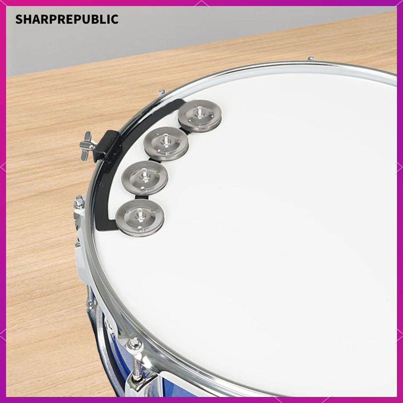 [Sharprepublic] Cymbal Hi-Hat Drum Set Hi-Hat Easy Assembled Metal Hand Bell Rattle