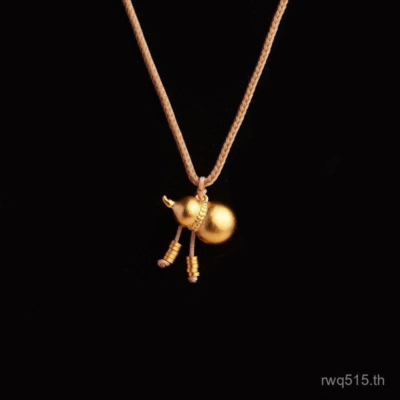 สร้อยคอแฟชั่น สไตล์เรียบง่าย เชือกเส้นเล็กและทรายทอง สำหรับทั้งชายและหญิง MDM0