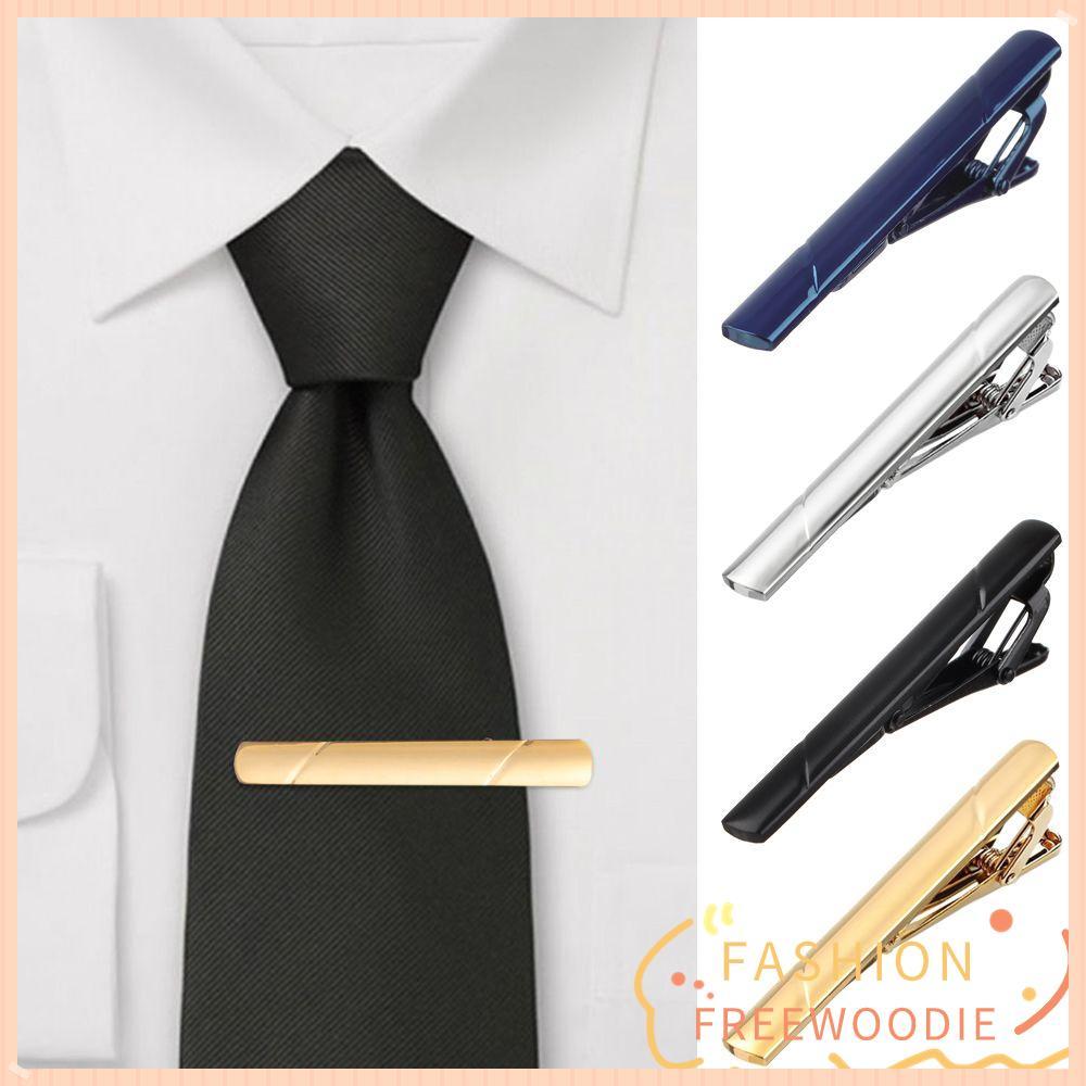 FREEWOODIE Tie Clip Upscale Metal Wedding Tie Pin