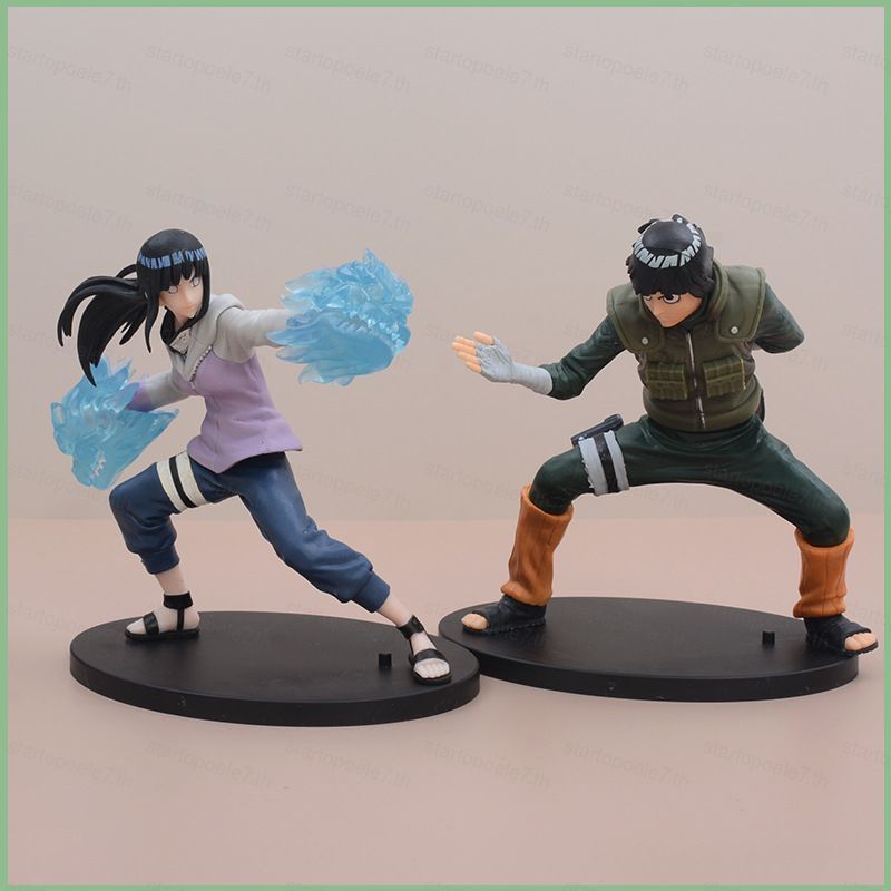 Naruto Action Figure Hyuga Hinata Rock Lee ตุ๊กตาของเล่นสําหรับเด็กตกแต่งบ้านอะนิเมะตุ๊กตาคอลเลกชัน