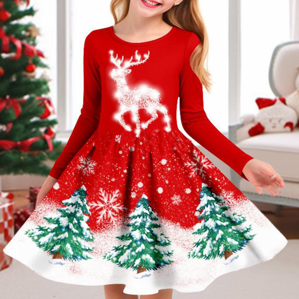 ชุด christmas ชุด christmas เด็ก ชุดแขนยาวน่ารักสำหรับฤดูใบไม้ผลิและฤดูใบไม้ร่วง ออกแบบเหมือนชุดเจ้า