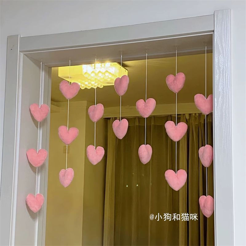 New Product#Heart-shaped Door Curtain for Home Use, High Aesthetic Princess Heart Door Curtain Decor