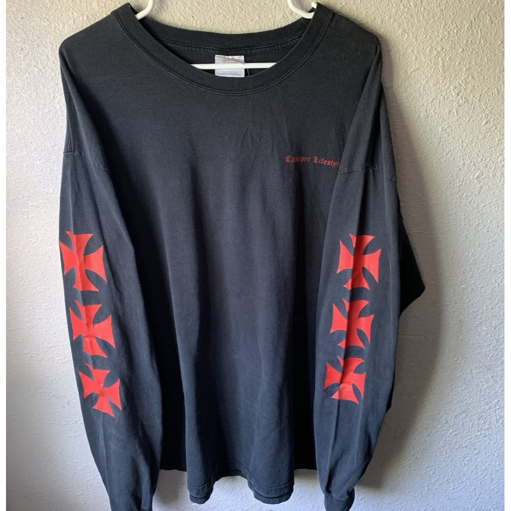 เสื้อยืดแขนยาวสไตล์ใหม่ West Coast Chopper ทำจากผ้าฝ้ายธรรมชาติ 100%