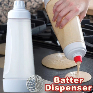 Hand Batter Mixing Bottle Dispenser For Hotcake Pancake Muffin With Whisk Ware Mixer Shaker Blender