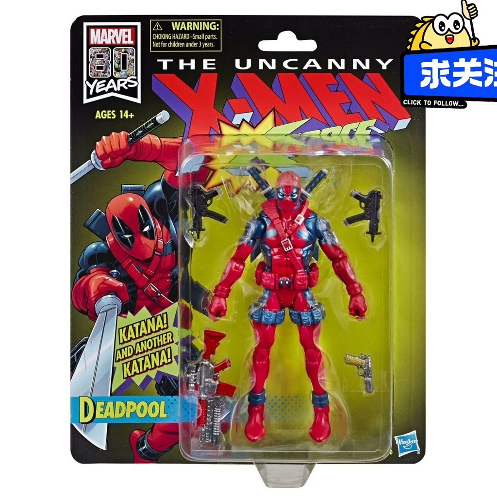 ของแท้ Marvel Legends Retro Wall Card Deadpool 80th Anniversary Limited Edition 20cm Action Figure 1