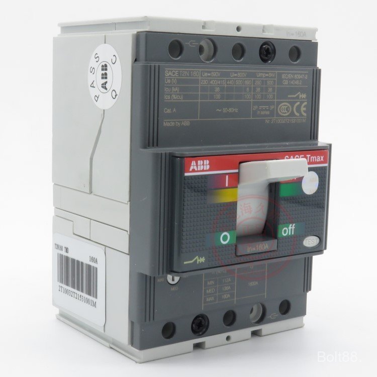 ABB เบรกเกอร์เปลือกพลาสติก XT4N160 MA52 Im = 260/520 PMP 3P1SDA068116R1 R1