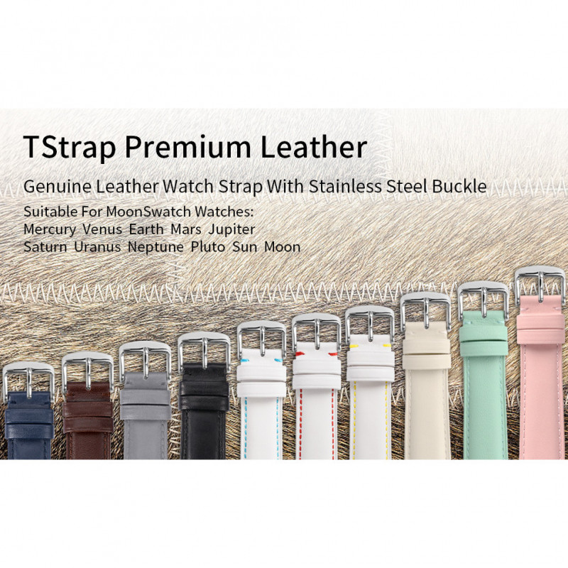 สายหนังแท้สําหรับ Omg x Moonwatch เปลี่ยนสายนาฬิกาแบบปลดเร็วระดับพรีเมียม 20 มม. - รูปที่ 6