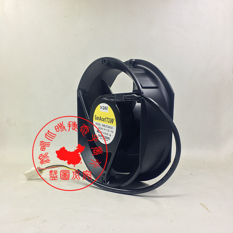 SANYO 9WE5724K505 อินเวอร์เตอร์ 17 ซม.17251 อุณหภูมิสูง 24V กันน้ํา 1.3A พัดลมระบายความร้อน OK8W