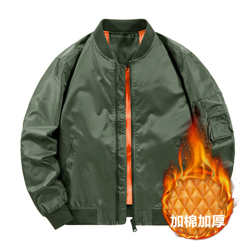 urthe.official แจ็คเก็ตอาย ฤดูใบไม้ร่วงและฤดูหนาวเสื้อแจ็คเก็ตบอมเบอร์ เอ็มA1สไตล์ยุโรปและอเมริกาเสื