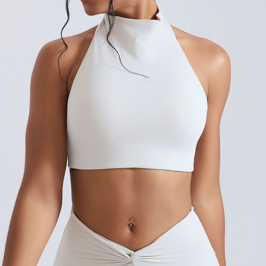 SHAMZU เสื้อกั๊กโยคะเปลือยคอสูง มาพร้อมแผ่นรองหน้าอก ให้คุณสวมใส่ได้อย่างสบายขณะออกกำลังกาย