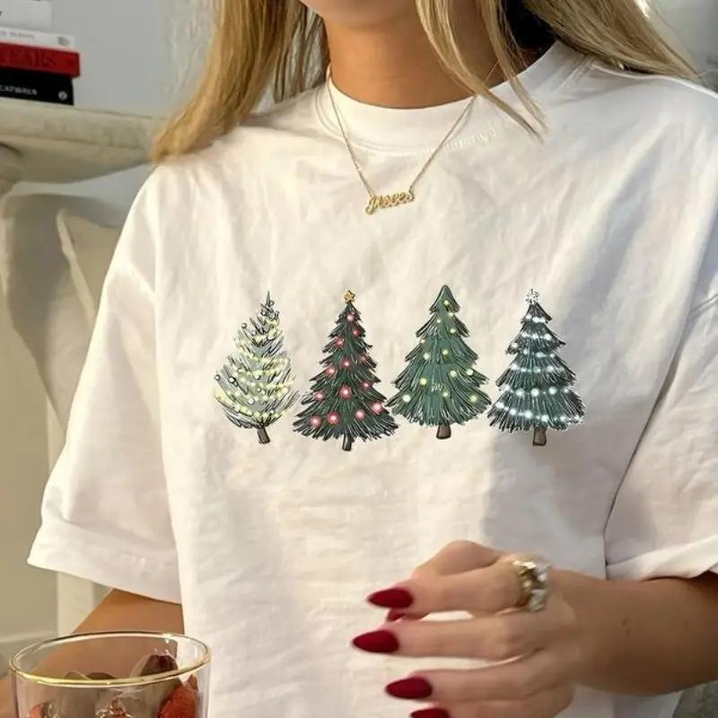 UT shop เสื้อยืด oversize เสื้อคอกลม ผ้าCotton 100% เสื้อแฟชั่น “Christmas” สบายและนุ่ม แขนสั้น ฤดูร้อน