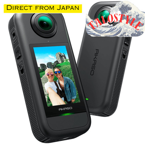 【Delivery fr Japan】AKASO 360 กล้อง 360 องศา กล้องแอคชั่น วิดีโอ 5.7K 360 องศา รูปภาพ 72MP 360 องศา เ