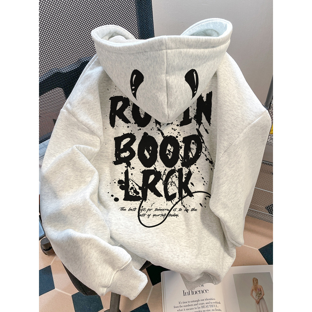🚀จัดส่งเร็วจากกรุงเทพฯ🚀 BOOM เสื้อสเวตเตอร์ ผ้าฝ้าย ปกหลังกลม เกาหลี น่ารัก โอเวอร์ไซซ์ แขนยาว สำหรับผู้หญิง W009