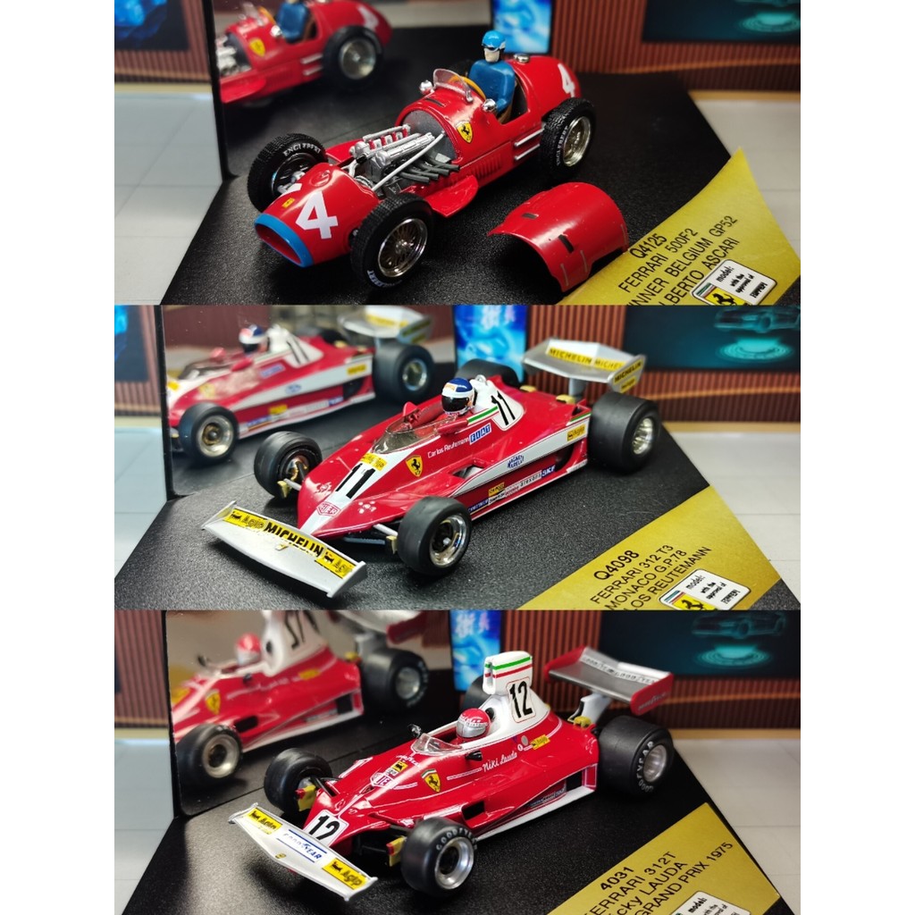 [สต๊อกพร้อม] 1/43 quartzo Vichy Sun Star Ferrari Classic F1 โมเดลรถโลหะผสม Rider ปี: 1952 Race Seaso