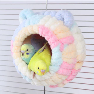 บ้านนก กรงนกผ้าฝ้าย บ้านกระรอก ที่นอนนก ผ้าสักหลาด ป้องกันลม โครงกระดูกในตัว ไม่เสียรูปง่าย
