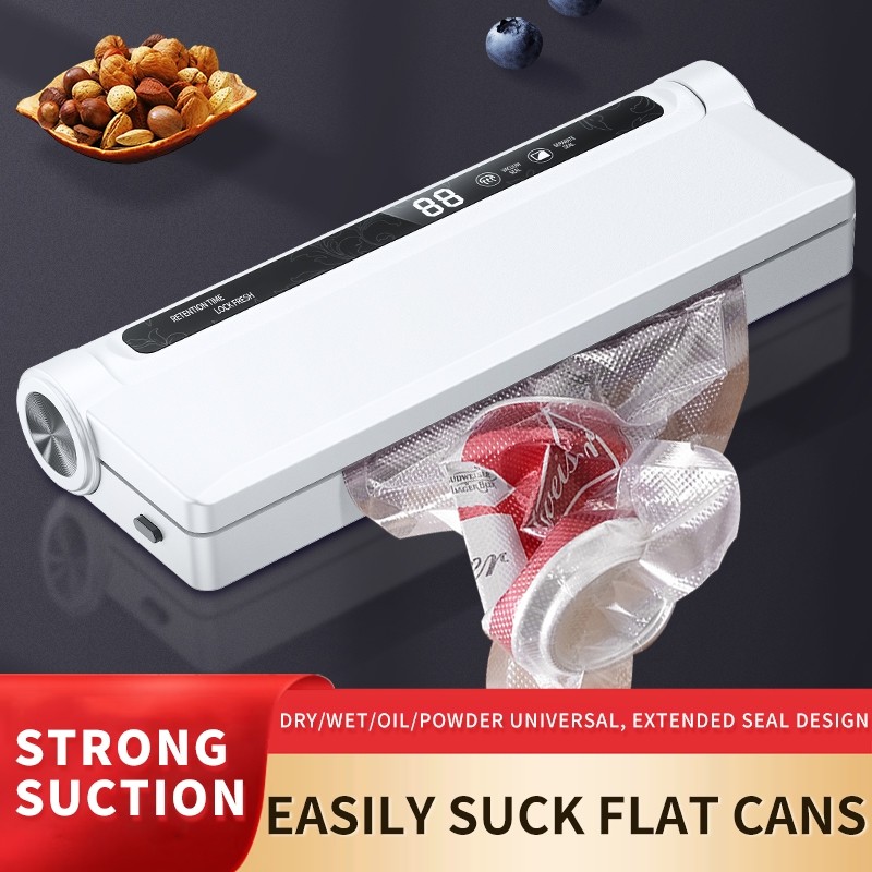 Sealing machine AD03 เครื่องซีลสูญญากาศกําลังสูงการดูด 60ปา ใช้เปียกและแห้งจอแสดงผล นํา อัจฉริยะฟรี 20 ถุง