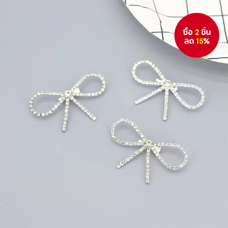 Chic Bowtie Rhinestone เข็มกลัดพู่ออกแบบที่ไม่ซ้ํากัน Pin สําหรับชุดหรูหรา