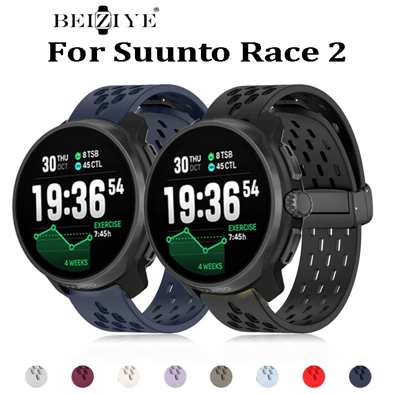 สายซิลิโคนสําหรับ Suunto Race 2 ฟุตบอลรูปแบบสร้อยข้อมือกีฬาสําหรับ SUUNTO RACE 2 สายซิลิโคน
