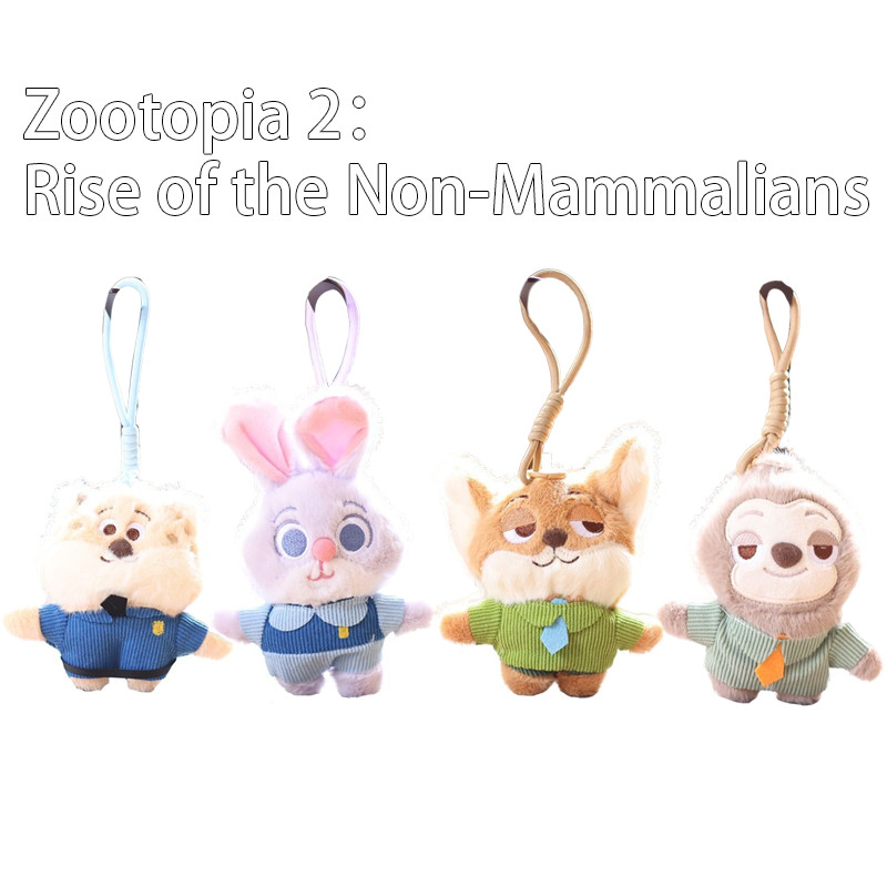 พวงกุญแจ Zootopia Plush Judith Nick Plush ของเล่น sloth Sammy Zootopia 2 ตุ๊กตาจี้เครื่องประดับตุ๊กต