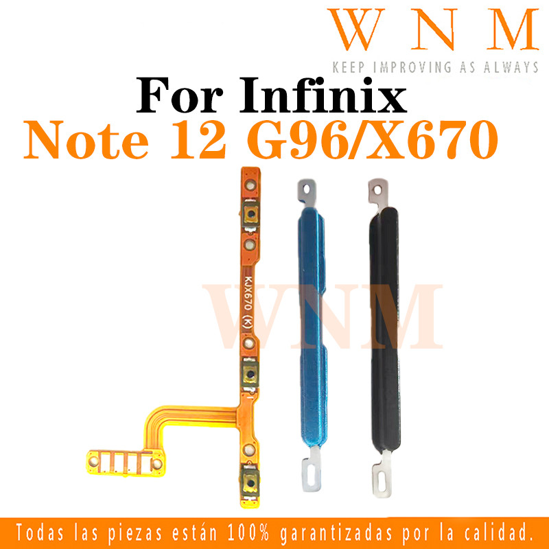 สําหรับ Infinix Note 12 G96 / X670 ปุ่มเปิดปิดปุ่มสวิทช์ด้านข้าง Key Volume Up Down Flex Cable โทรศัพท์มือถือ Part