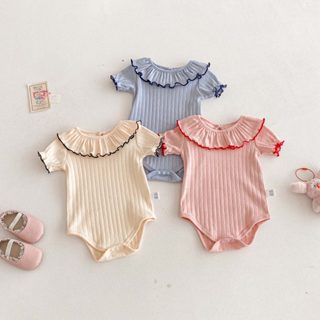 ชุดรอมเปอร์แขนสั้นสำหรับลูก ๆ อายุ 0-24 เดือน ทำจากผ้าฝ้ายธร…