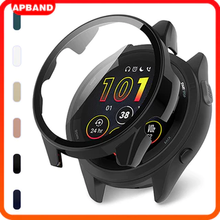 ปกกระจกนิรภัย for Smartwatch Garmin Forerunner 165/165 Music เคสป้องกันรอยขีดข่วน ครอบคลุมเต็ม for Garmin Forerunner 165
