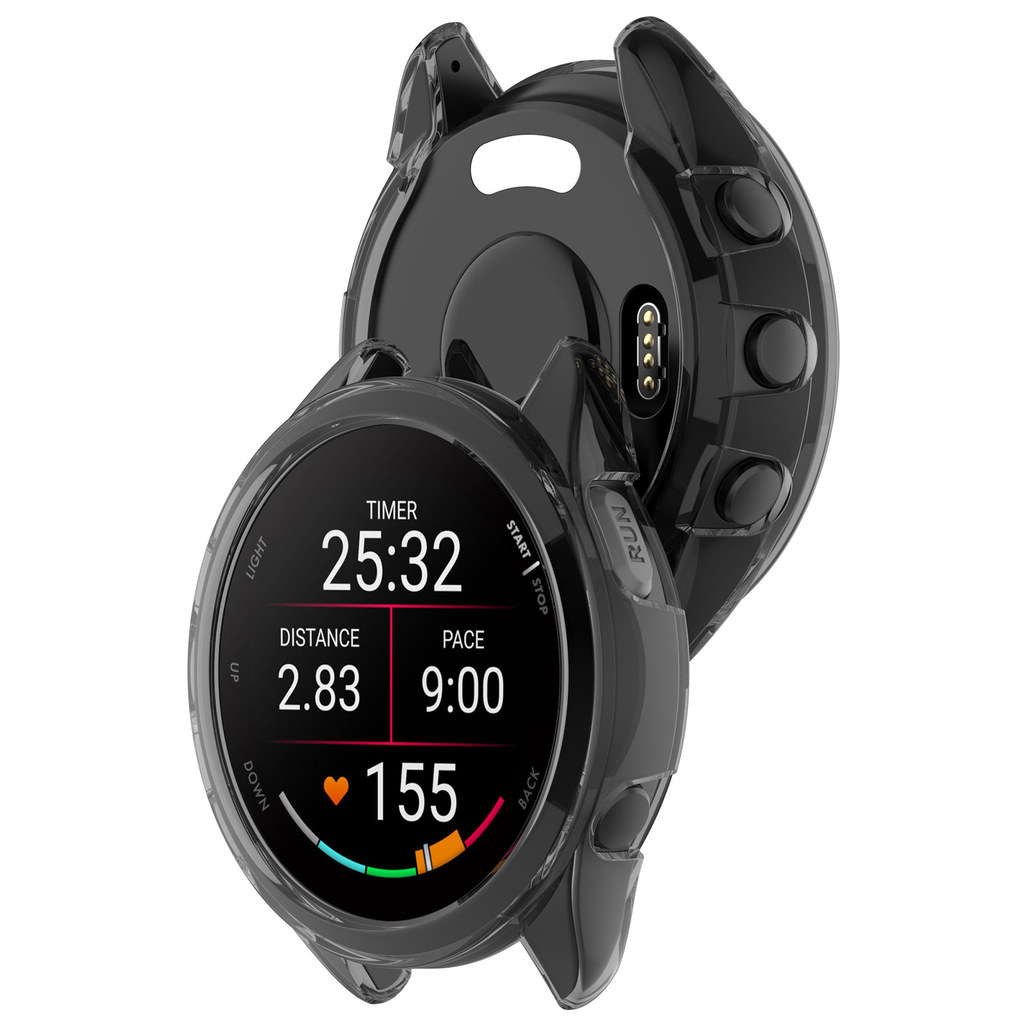 กรณี TPU โปร่งใส for Garmin Forerunner 165/Forerunner 165 Music ป้องกัน Gores เชลล์ป้องกันหน้าจออ่อนกรอบฝากกันชน - รูปที่ 6