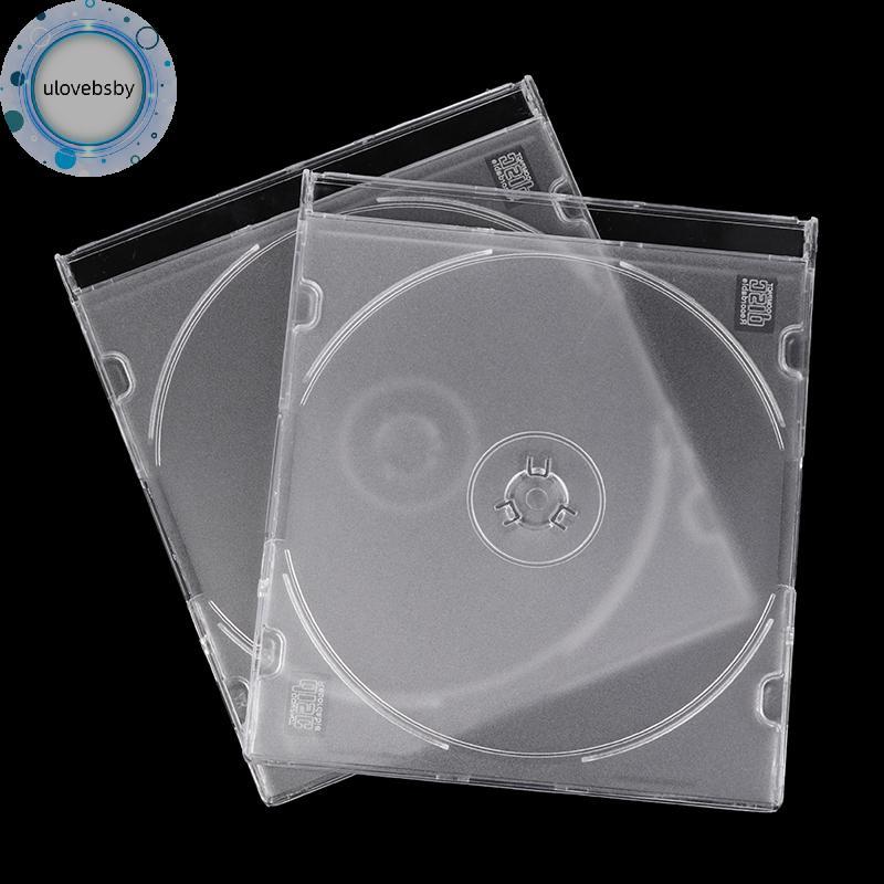 Ulovebsby CD Storage Case ขาตั้งโปร่งใสผู้ถืออะคริลิคสําหรับ CDs DVD Storage Holder โปร่งใส VN
