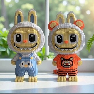 💥ตัวต่อเลโก้ขนาดใหญ่💥Labubu Doraemon Bricks, 51cm, LEGO, ของเล่นตัวต่อ, LEGO Labubu