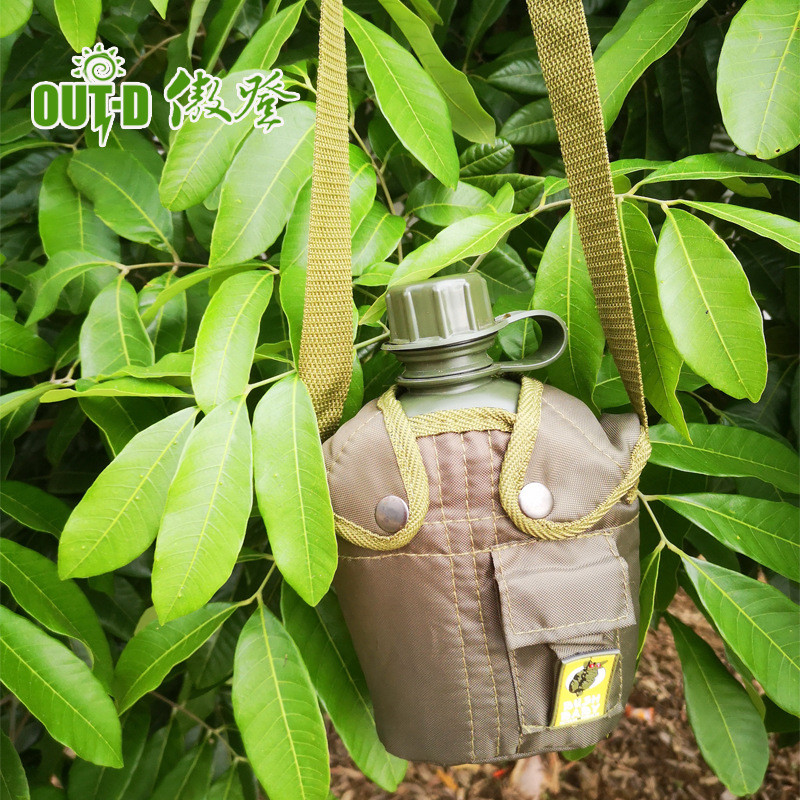 OUT-D Micro Dining Army Green Sports Bottle 1L น้ําหนักเบา 160g Outdoor Camping Mountaineering Must-
