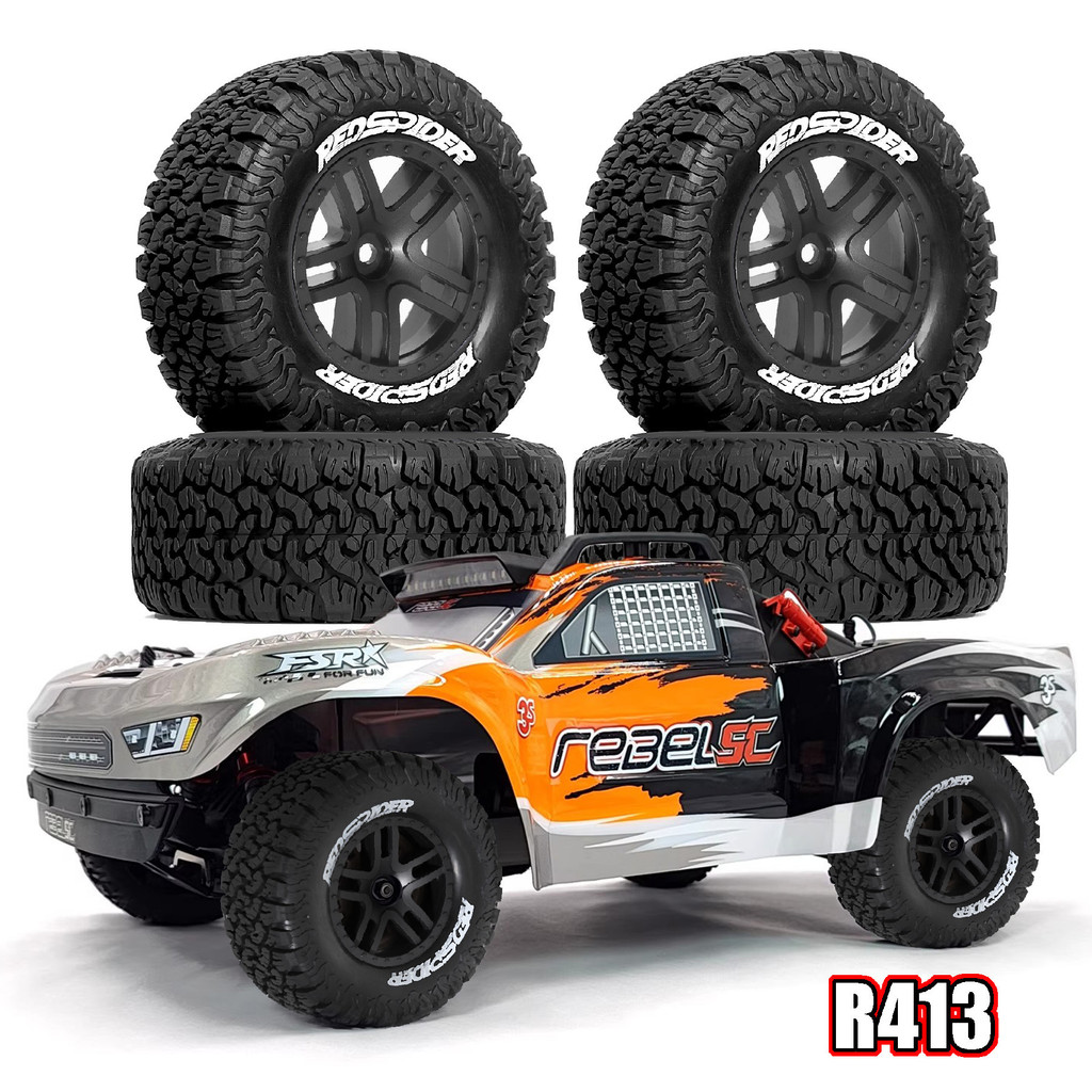 4 ชิ้น Rc รถ Tyre 112 มิลลิเมตรยาง 12 มิลลิเมตรล้อ Hex 1/10 หลักสูตรสั้นรถบรรทุกสําหรับ 1/10 Baja Slash ขนาดเล็ก Rey ZD Weess VRX FY Udi Hpi